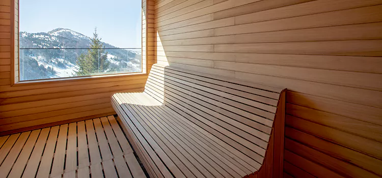 Luxury Pine Wood Sauna Restoration and Refurbishment in Niagara Falls, ON