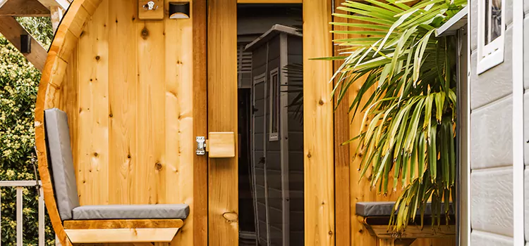 Wood-fired Outdoor Residential Sauna Installation in Niagara Falls, Ontario